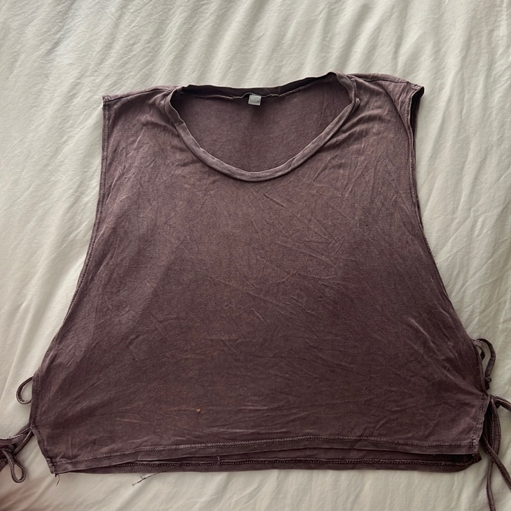 Purple Muscle Cut Out Muscle Tank